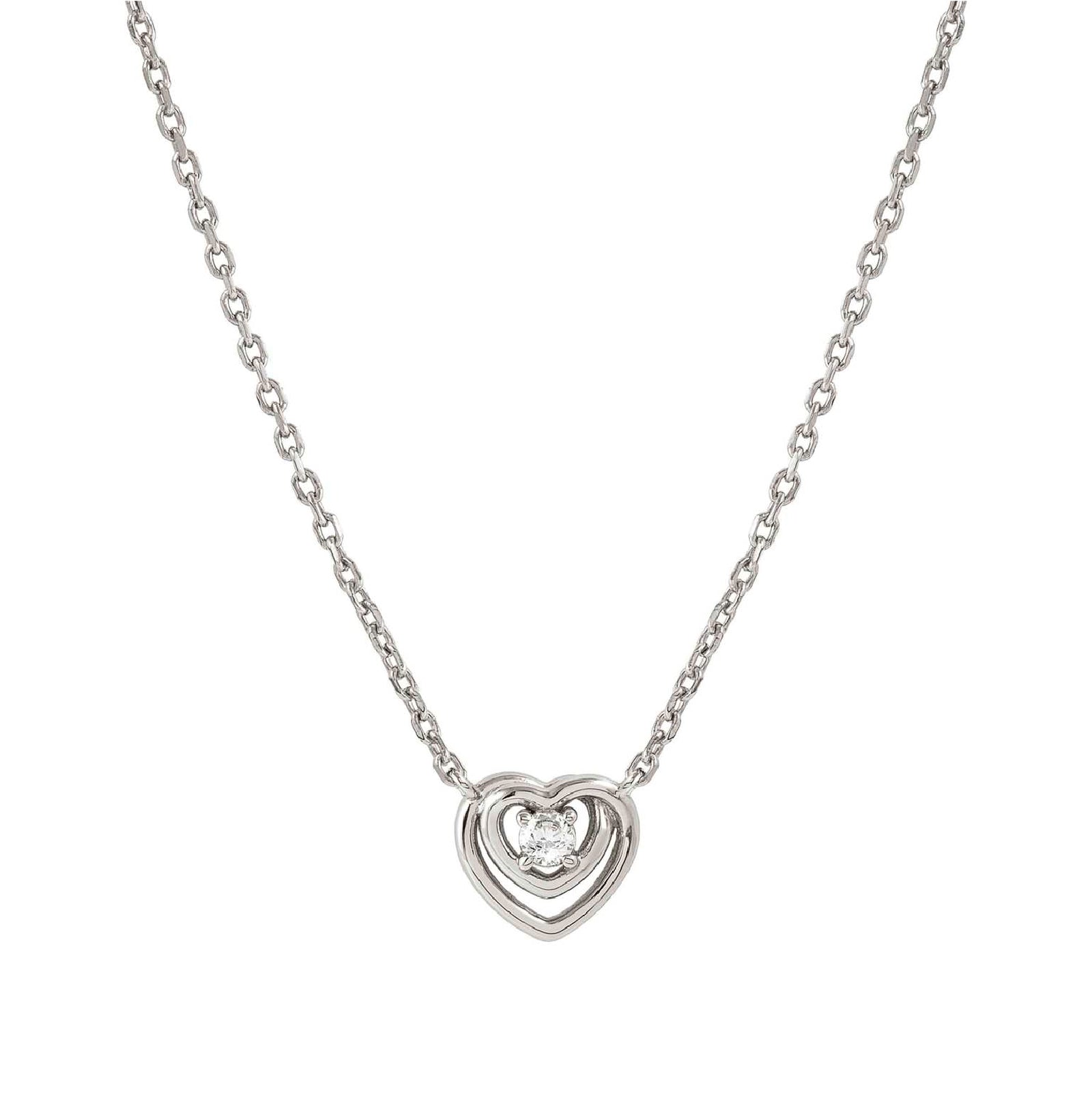 Collana girocollo Nomination in argento con cuore e zircone