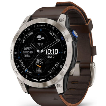 Orologio Smartwatch unisex Garmin D2 Mach 1 cassa 47mm e cinturino pelle