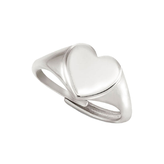 Anello chevalier da donna Nomination in argento con cuore 022