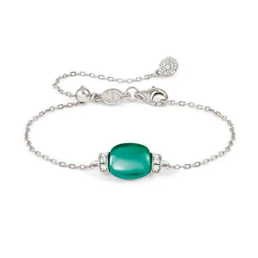 Bracciale Nomination in argento con pietre sintetiche verde 041