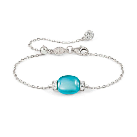 Bracciale Nomination in argento con pietre sintetiche celeste 042