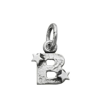 Charm donna Giovanni Raspini Charm "B" Con Stelle argento e iniziale