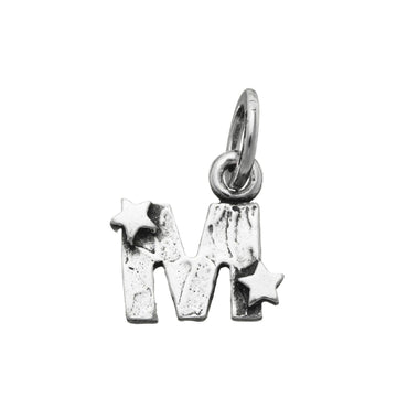 Charm donna Giovanni Raspini Charm "M" Con Stelle argento e iniziale