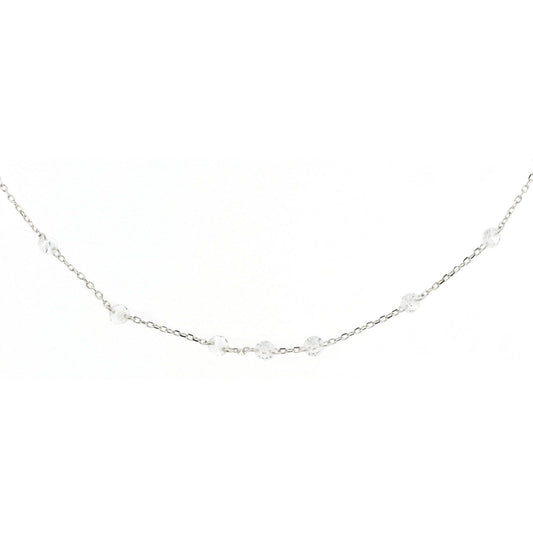 Collana girocollo donna Piti Malì White Ice in argento zirconi passanti