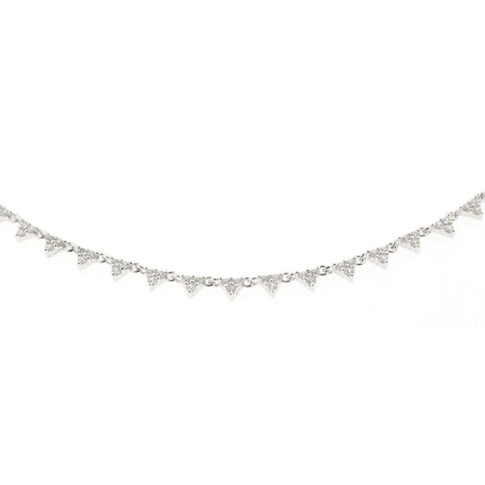 Collana girocollo donna Piti Malì White Ice in argento triangoli zirconi