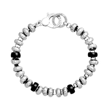 Bracciale catena donna Giovanni Raspini Bead argento onice nera