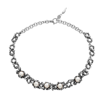 Collana rigida donna Giovanni Raspini Mini Drops in argento con perla