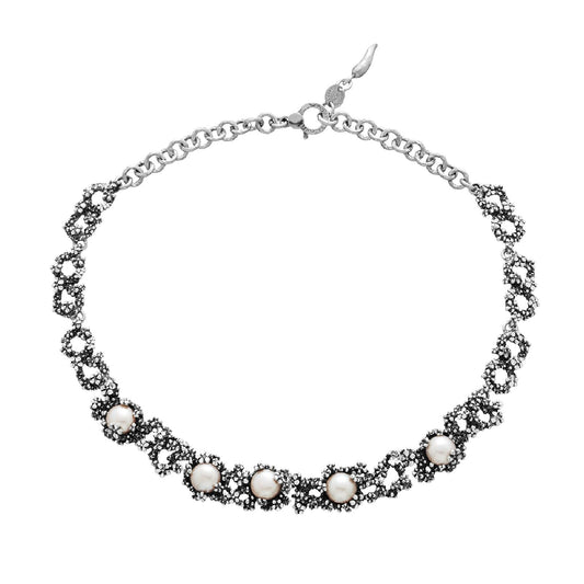 Collana rigida donna Giovanni Raspini Mini Drops in argento con perla