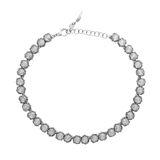 Collana donna Giovanni Raspini Shine Mini in argento zirconi in design perlage