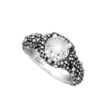 Anello Giovanni Raspini Shine Mini donna in argento puntinata e zircone