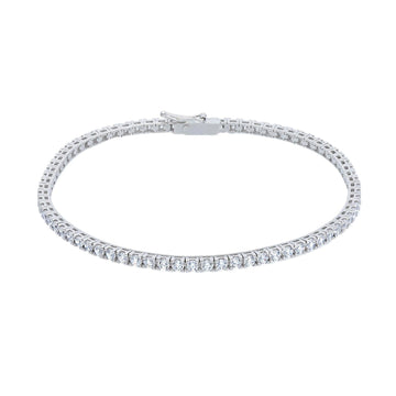 Bracciale tennis donna JOY Gioielli oro bianco con zirconi bianchi