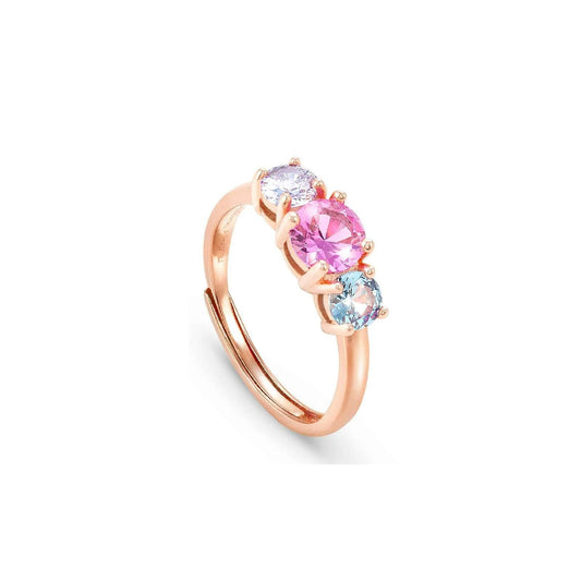 Anello trilogy donna Nomination Colour Wave in argento rosé e zirconi colorati