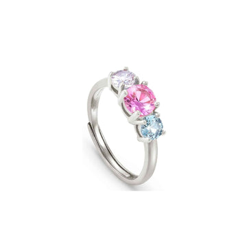 Anello trilogy donna Nomination Colour Wave in argento con zirconi colorati