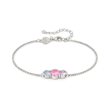 Bracciale donna Nomination Colour Wave in argento rodiato con zirconi colorati