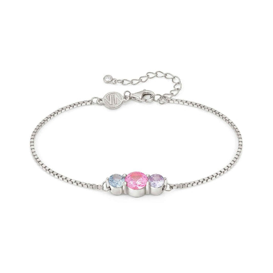 Bracciale donna Nomination Colour Wave in argento rodiato con zirconi colorati