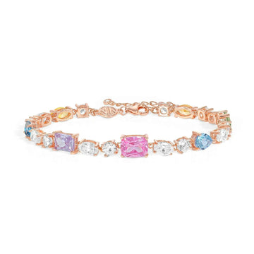 Bracciale donna Nomination Colour Wave in argento rosé e zirconi colorati