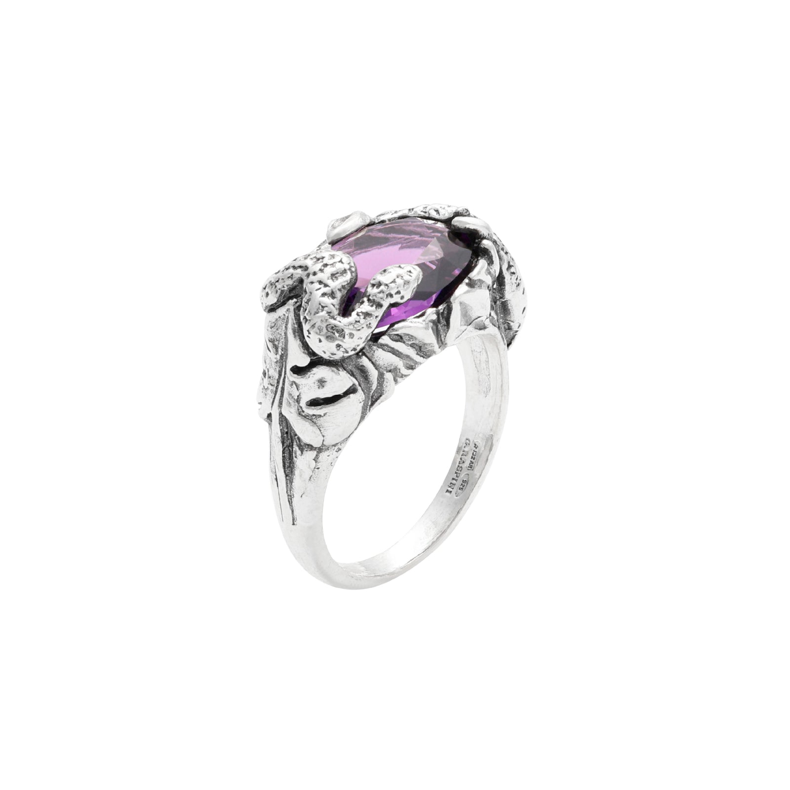 Anello Giovanni Raspini in argento 925 e quarzo viola da donna