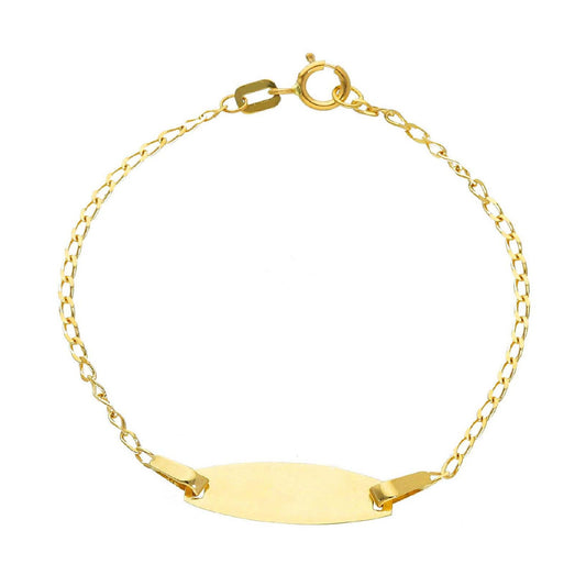 Bracciale bambino/a JOY Gioielli in oro giallo con targhetta ovale