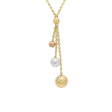 Collana donna JOY Gioielli oro giallo, rosé e bianco tre piccole sfere 168790-1