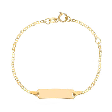 Bracciale bambino/a JOY Gioielli in oro giallo con targhetta rettangolare