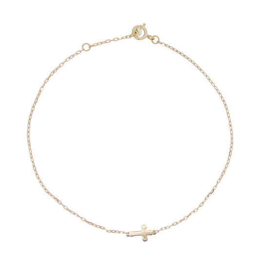 Bracciale Rue Des Mille Golden Mate in oro 18kt da donna con croce