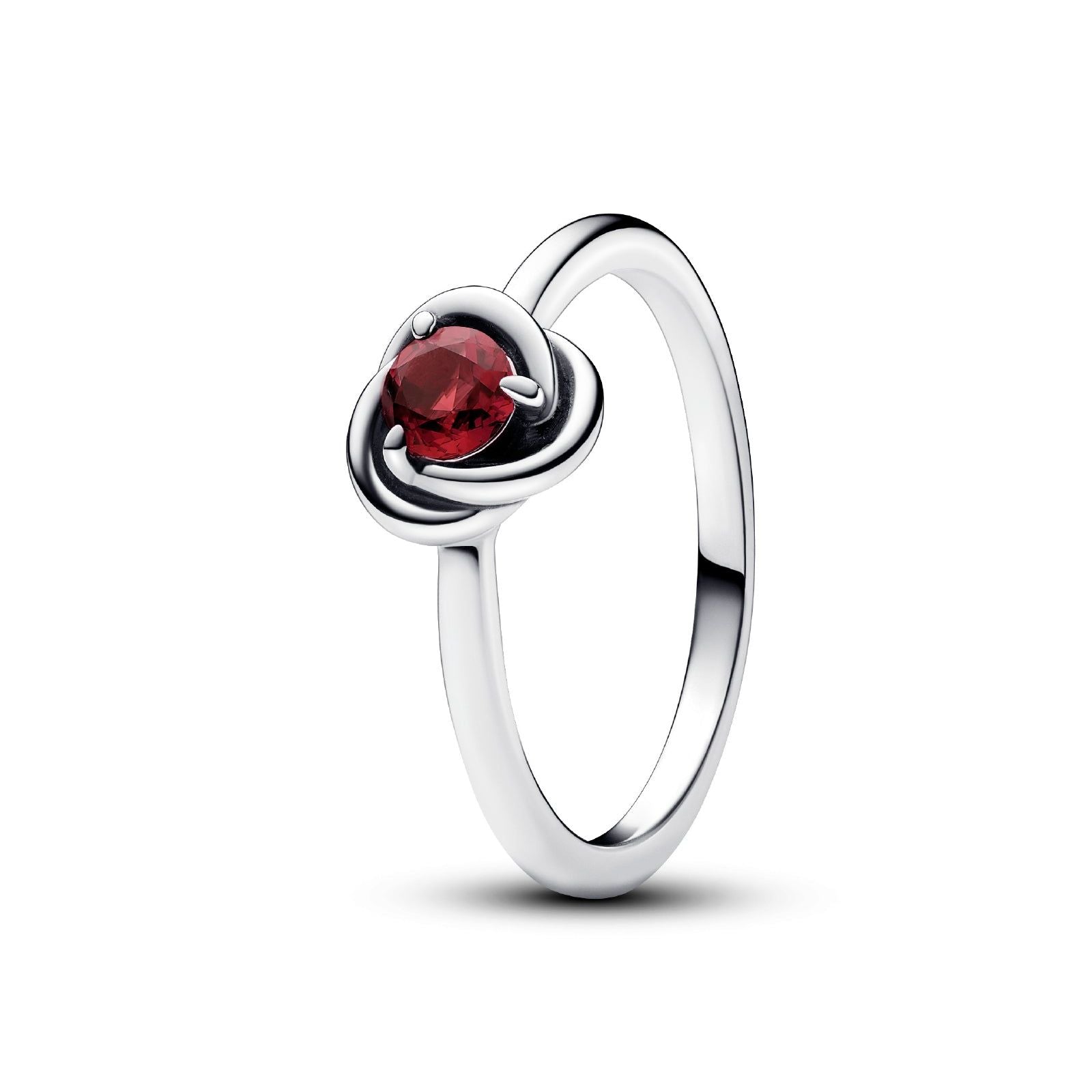 Anello donna Pandora Moments Cerchio Eterno Rosso Luglio con cristallo rosso in argento 192993C07-1