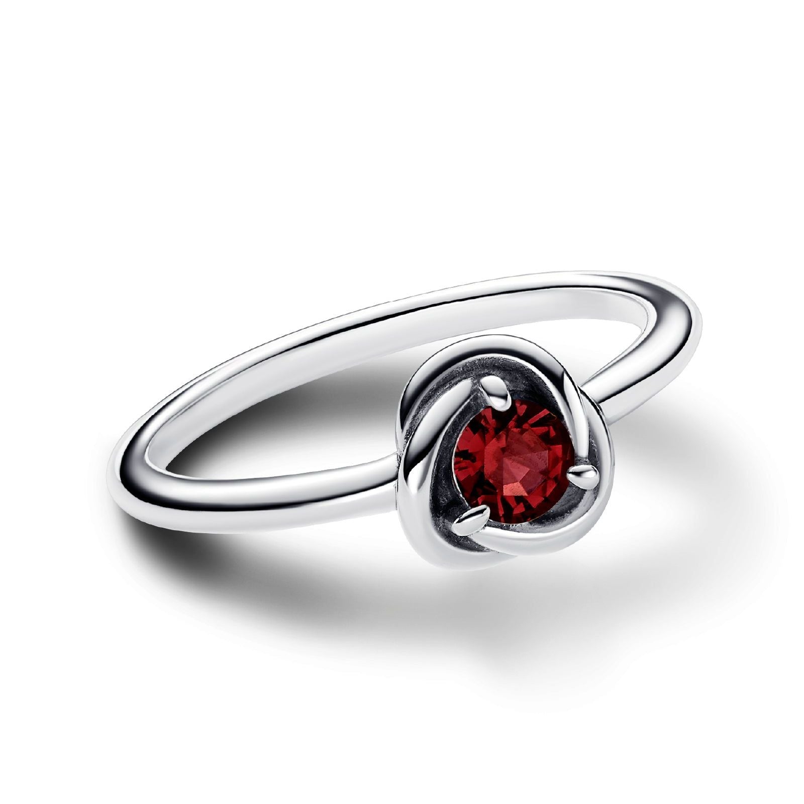 Anello donna Pandora Moments Cerchio Eterno Rosso Luglio con cristallo rosso in argento 192993C07-2