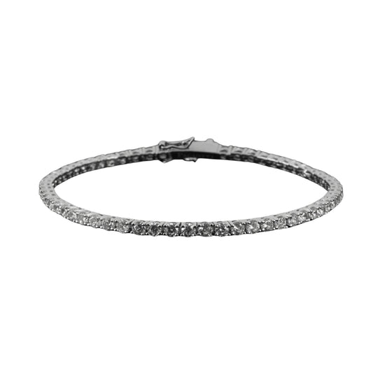 Bracciale tennis Paciotti in argento zirconi bianchi di 3mm 19 cm