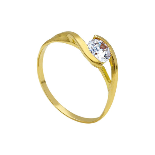 Anello solitario donna JOY Gioielli Oro in oro giallo con zircone contrarié