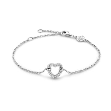 Bracciale catena donna TI SENTO Milano in argento cuore zirconi