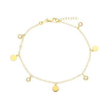 Bracciale donna JOY Gioielli in oro giallo con zirconi e ciondoli