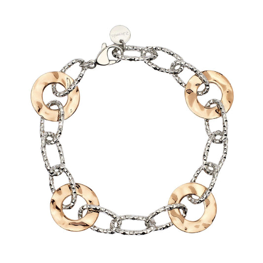 Bracciale donna 2Jewels Mirage in acciaio rosé 4 maglie tonde