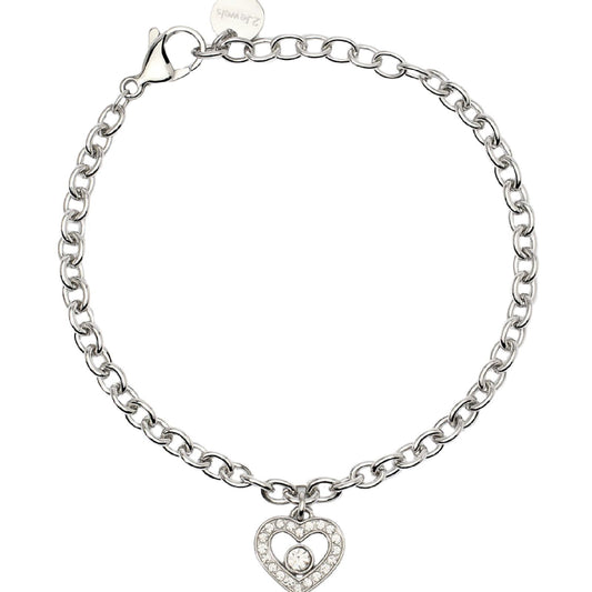 Bracciale donna 2Jewels To Be Loved in acciaio con cuore di cristalli