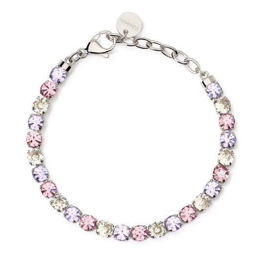 Bracciale tennis donna 2Jewels Youcolors acciaio cristalli multicolor di 5mm