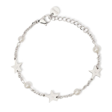 Bracciale donna 2Jewels Preppy acciaio con stelle, perle e cristalli