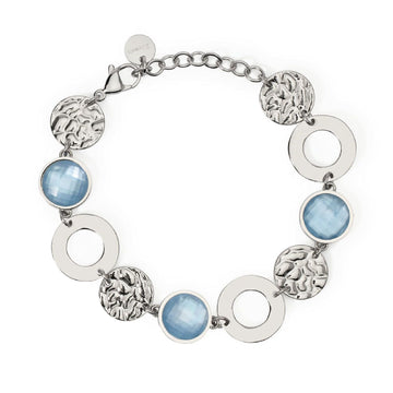 Bracciale donna 2Jewels Dune acciaio con elementi tondi, glass e madreperla