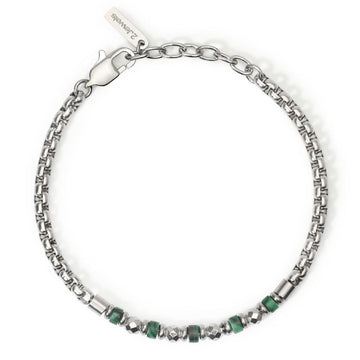 Bracciale uomo 2Jewels Original acciaio con malachite verde 232552-1