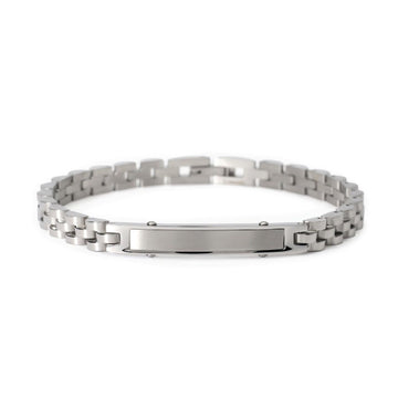 Bracciale uomo 2Jewels Type in acciaio con piastra centrale