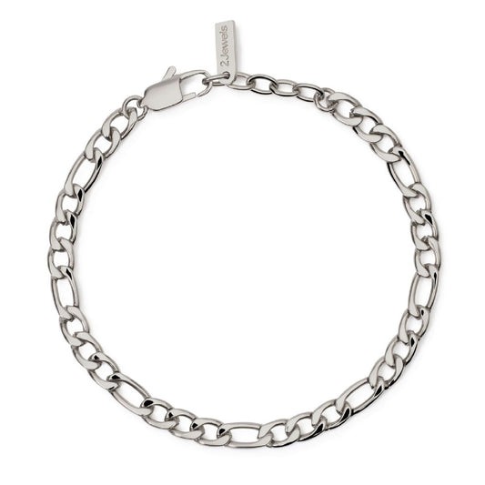 Bracciale uomo 2Jewels Blockchain con catena figaro 5mm