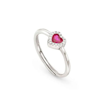 Anello donna Nomination All My Love argento zirconi bianchi e rosso a cuore