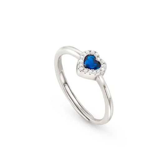 Anello donna Nomination All My Love argento zirconi bianchi e blu a cuore