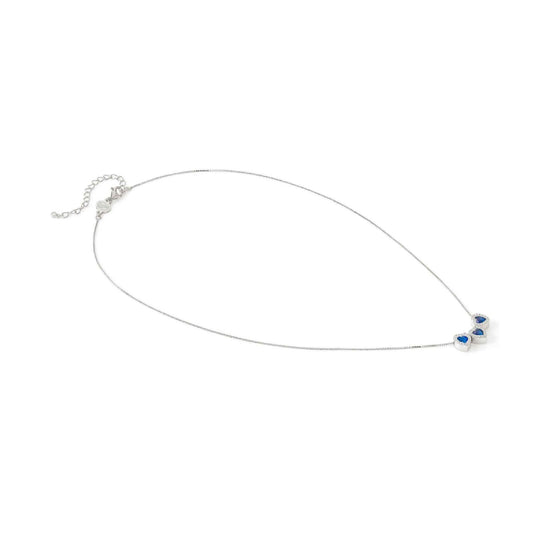 Collana donna Nomination All My Love argento tre cuori zirconi bianchi e blu