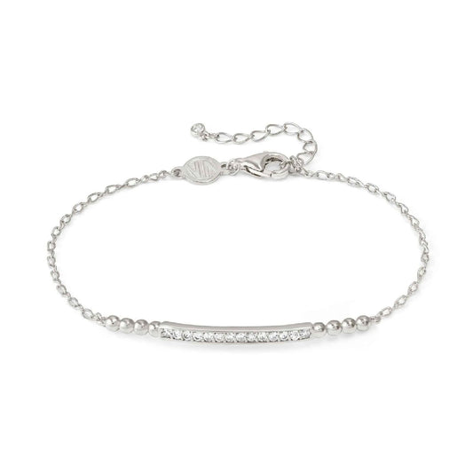 Bracciale donna Nomination Lovecloud in argento con sfere, targa e zirconi