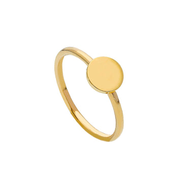 Anello donna JOY Gioielli in oro giallo con piastrina tonda