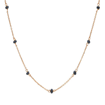 Collana donna JOY Gioielli in oro rosé con onice nera