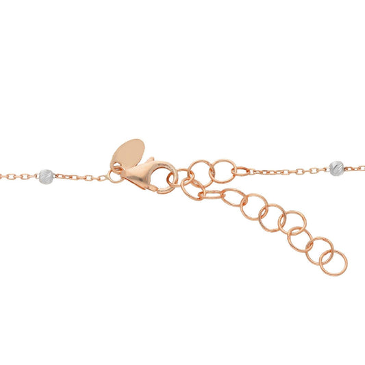 Collana donna JOY Gioielli in oro rosé e bianco con piccole sfere