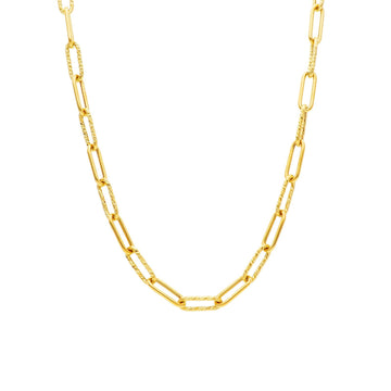 Collana donna JOY Gioielli Oro in oro giallo maglie ovali lisce e lavorate