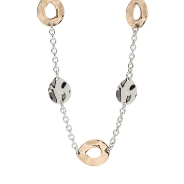 Collana donna 2Jewels Mirage in acciaio bicolor rosé elementi ovali