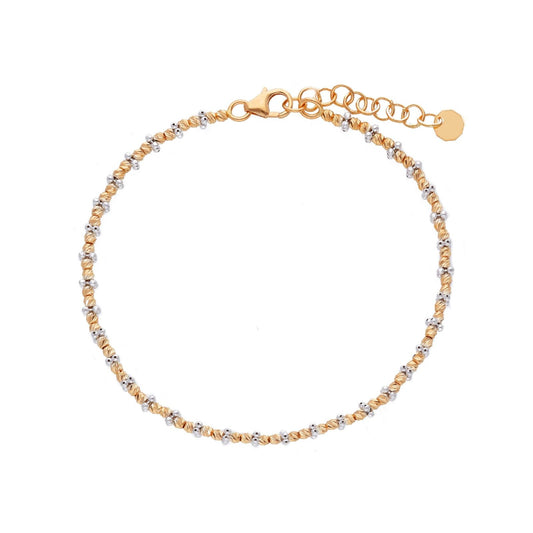 Bracciale donna JOY Gioielli in oro rosé e bianco con sfere