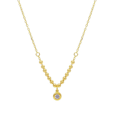 Collana punto luce donna JOY Gioielli in oro giallo con sfere e zircone